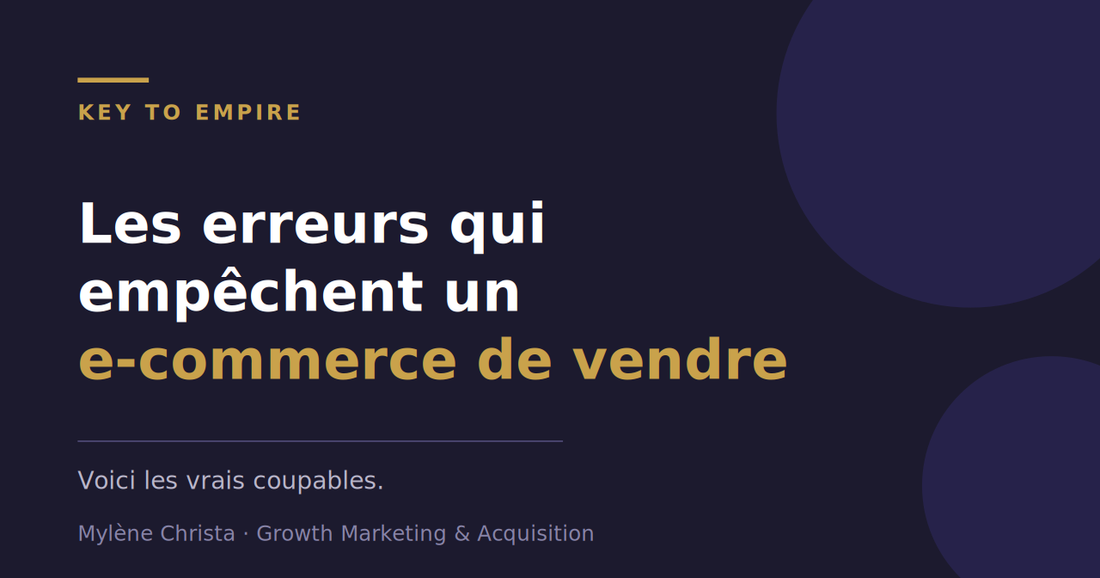 Les erreurs qui empêchent un e-commerce de vendre (et comment les corriger)