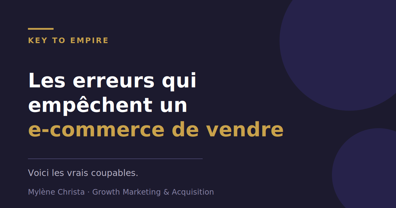 Les erreurs qui empêchent un e-commerce de vendre (et comment les corriger)